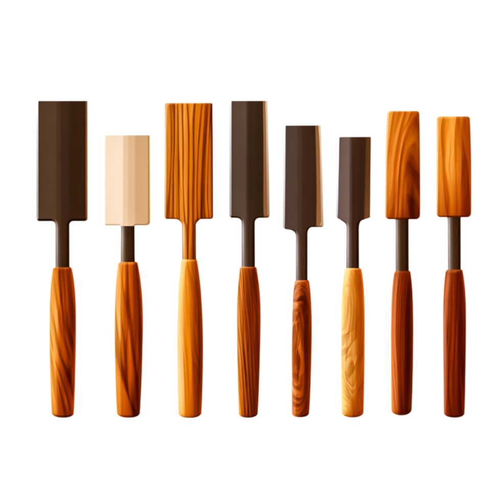 Assorted Woodworking Chisels and Tools for Crafting and Carpentry Projects png