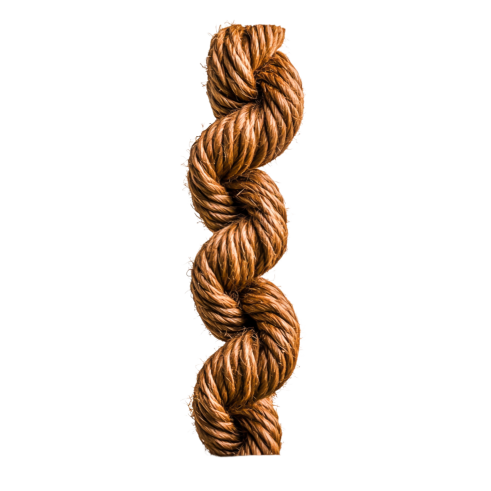 Thick Natural Fiber Rope Twisted Texture for Design Use png