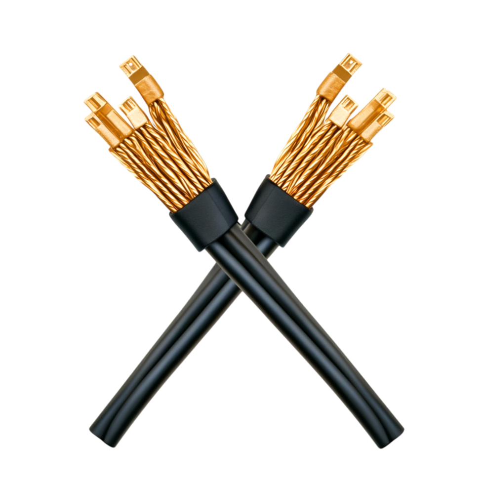 Dual USB Type-C Cables with Gold Plated Connectors for High-Speed Data Transfer png