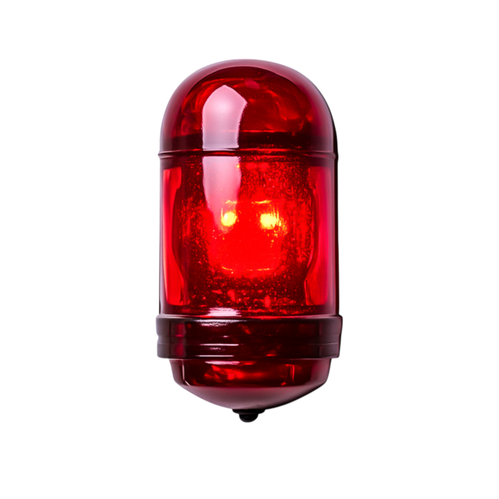 Bright Red Warning Light with Flashing Indicator for Emergency Situations png