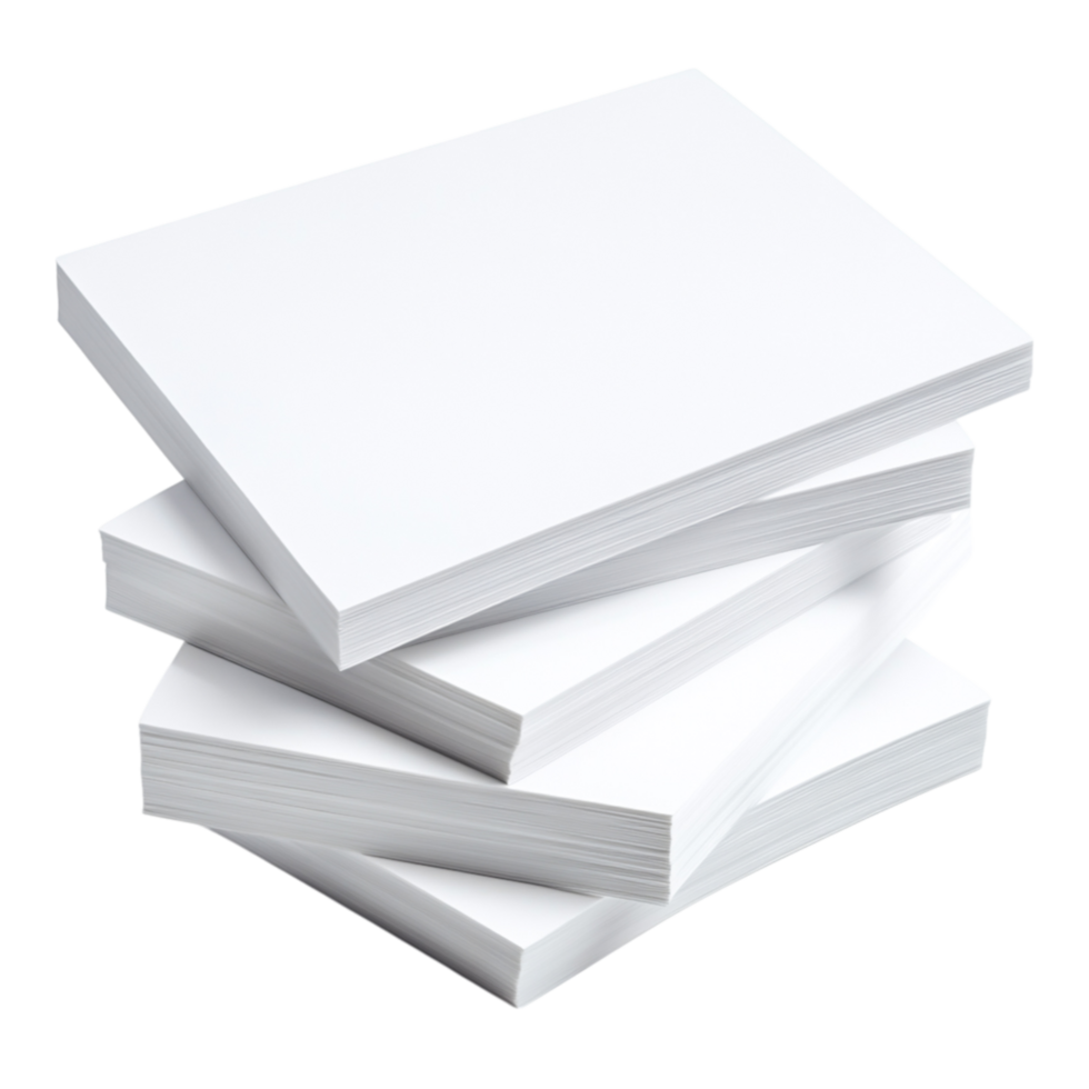 Stack of Blank Paper Sheets for Creative Projects and Office Use png
