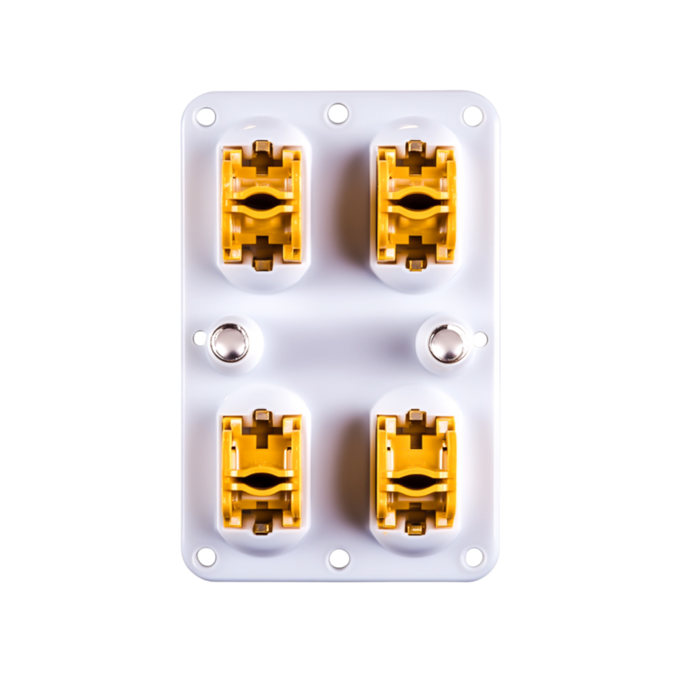 Electrical Power Outlet with Four Sockets for Home and Office Use png