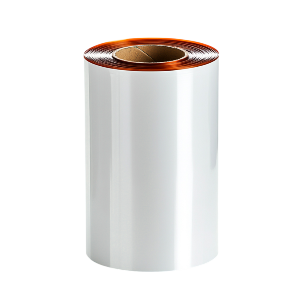 Glossy Roll of White Film for Printing, Packaging, and Crafting Projects png