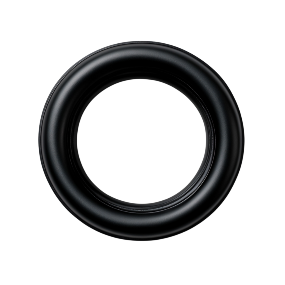 Black Circular Rubber Tire for Automotive Themes png