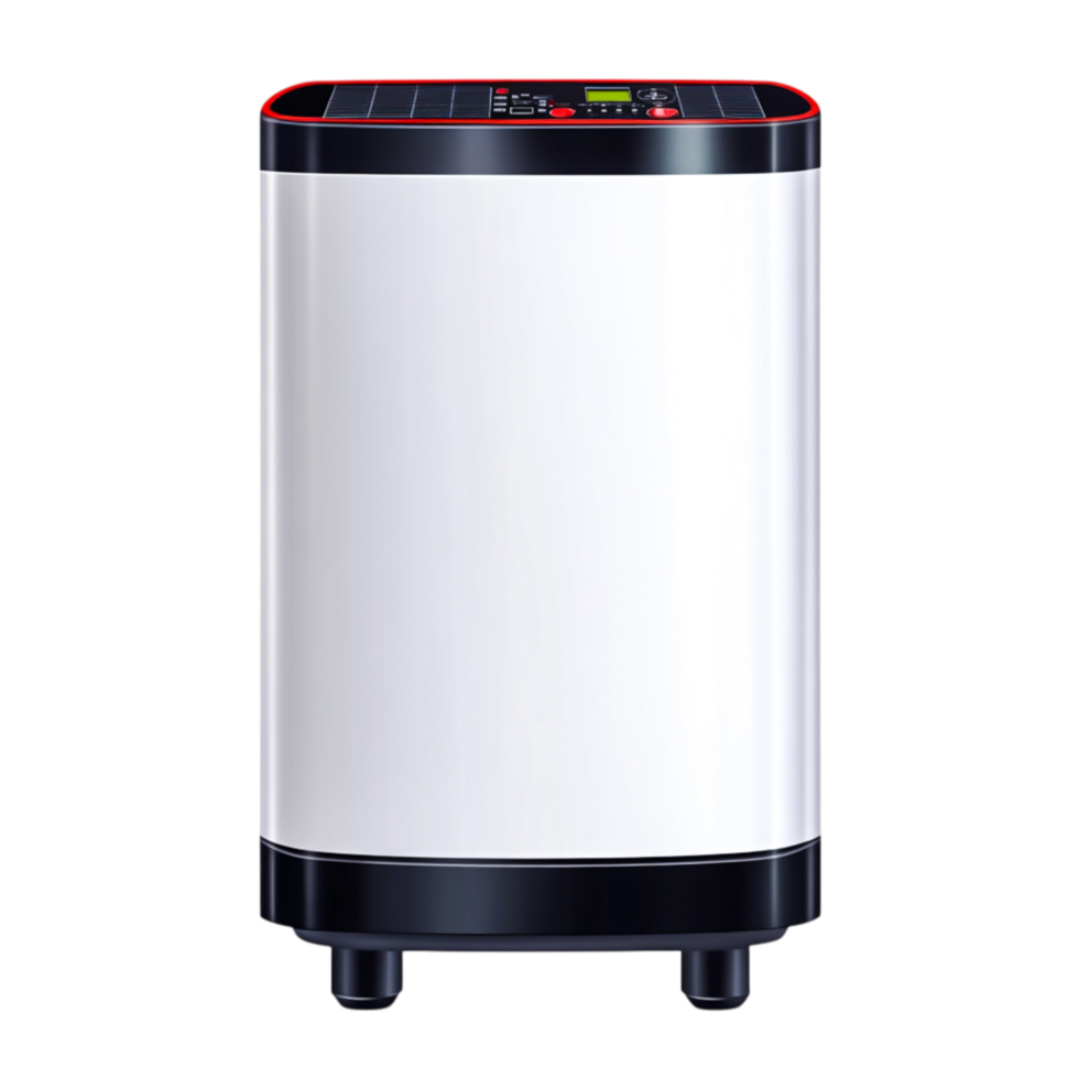 Modern Electric Water Heater with Digital Display and Stylish Design png