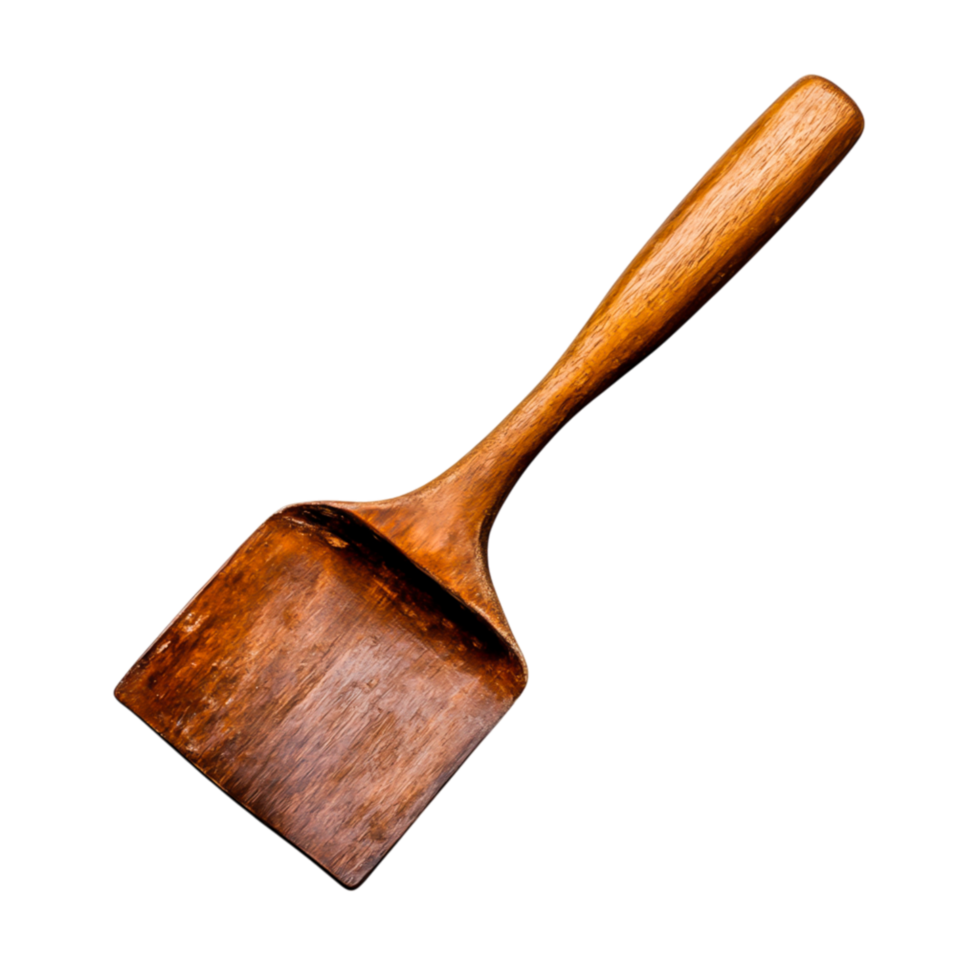 Wooden Cooking Utensil with Flat Spatula Design for Kitchen Use and Culinary Arts png