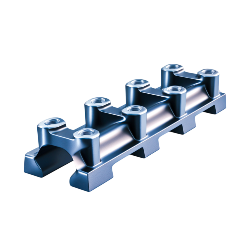 Metallic Component with Holes for Assembly in Industrial Applications and Machinery png