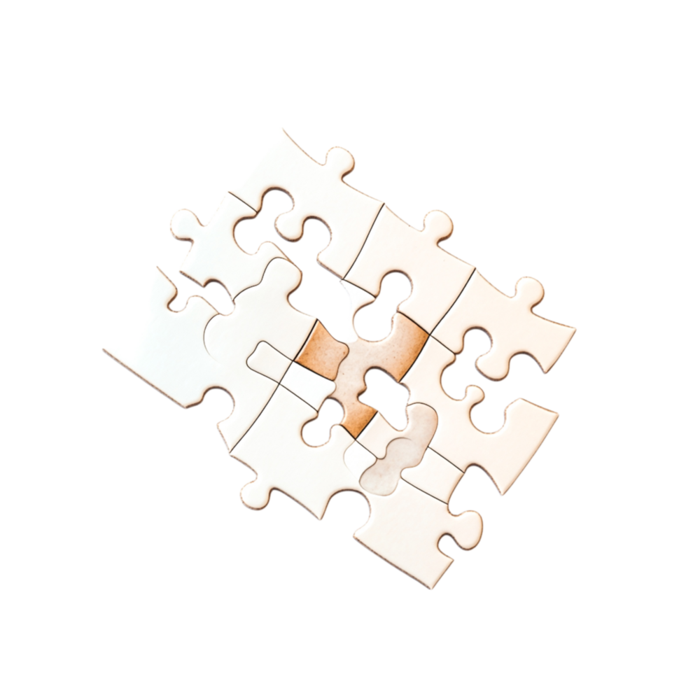 Unique Puzzle Piece Arrangement on Showing Concept of Problem Solving png