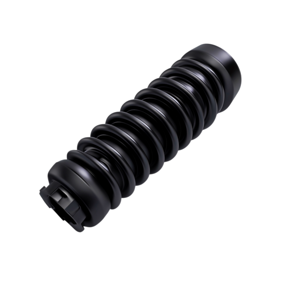 Black Coil Spring Component for Mechanical Applications and Engineering Projects png