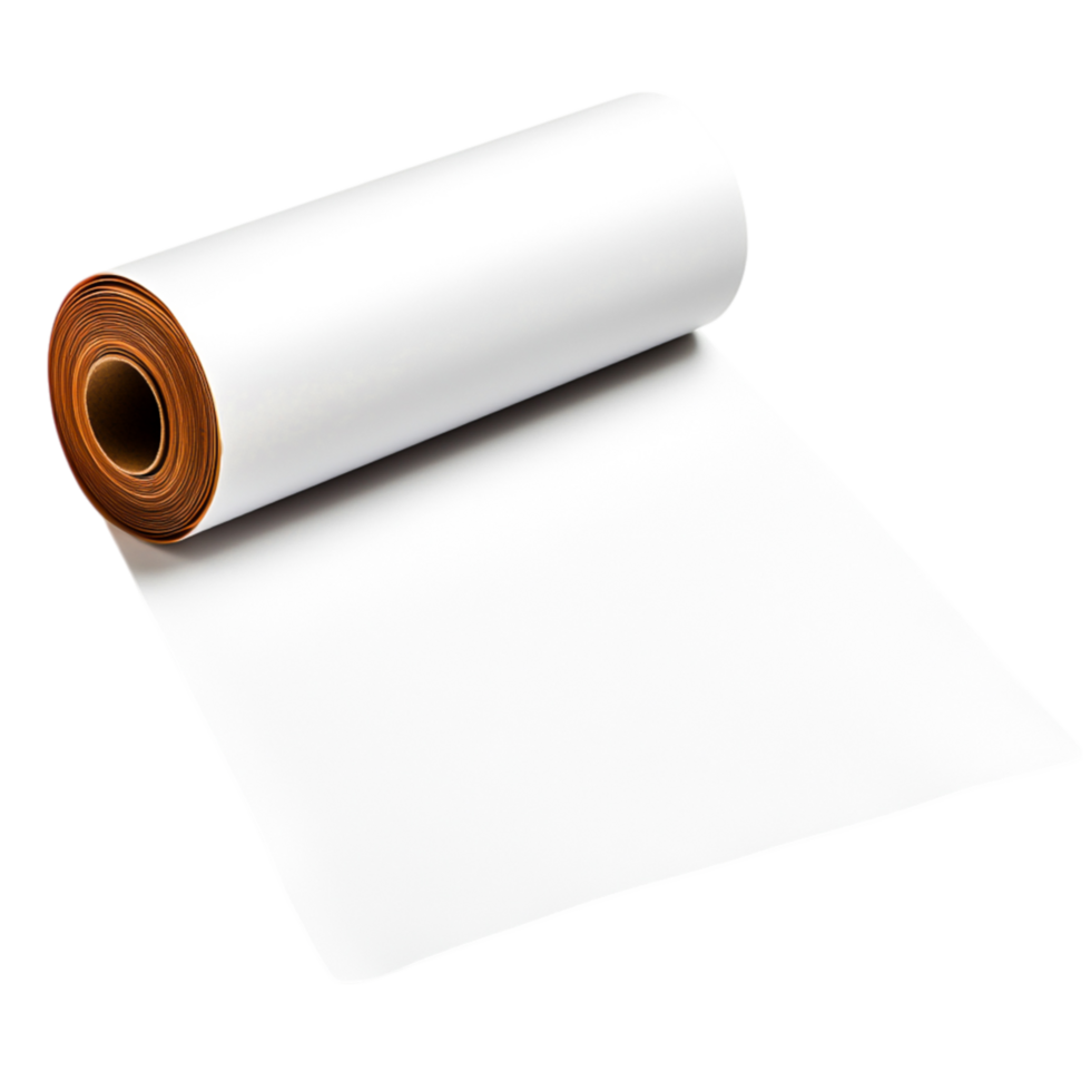 Roll of empty white paper ready for printing, crafting, or artistic projects png