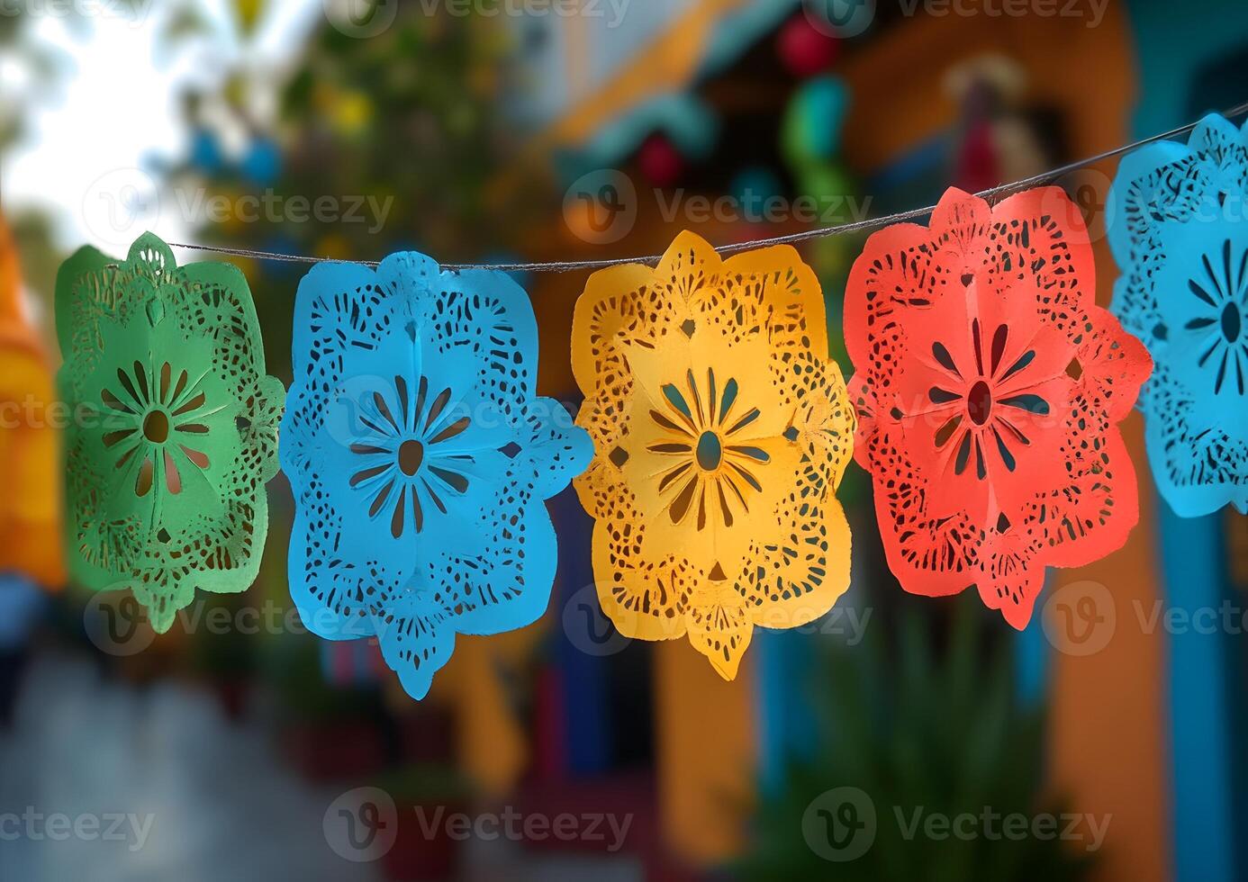 handmade decorations for Hispanic celebration at home, photo
