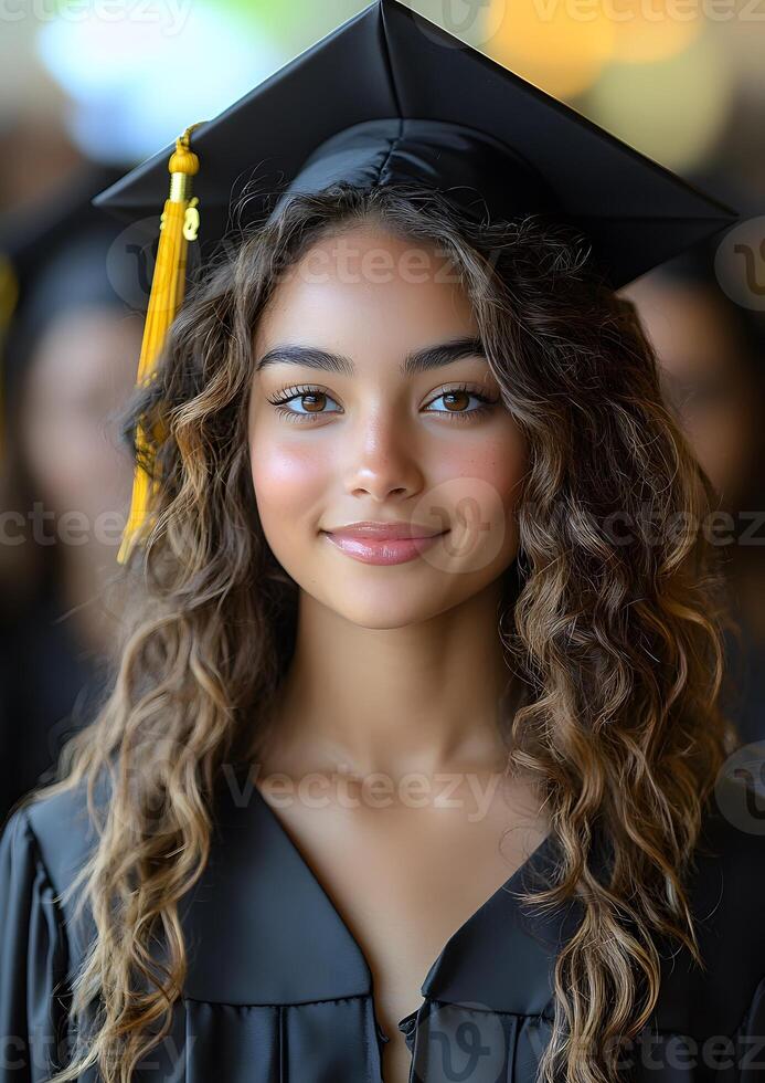 smiling college graduate holding diploma, photo