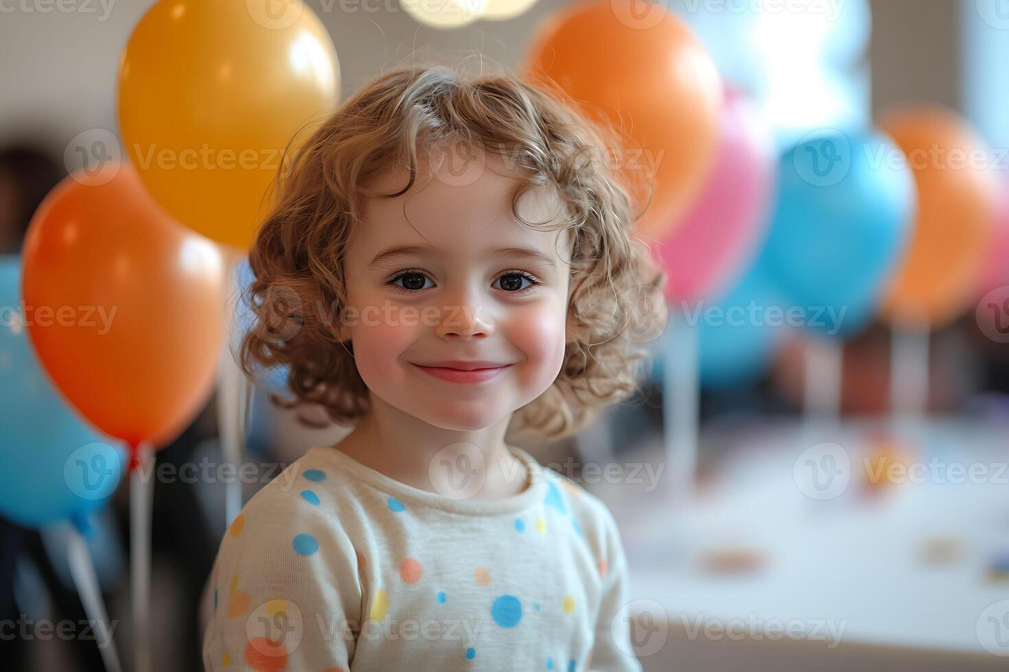 kids celebration scene with space for text, colorful balloons, educational theme, photo