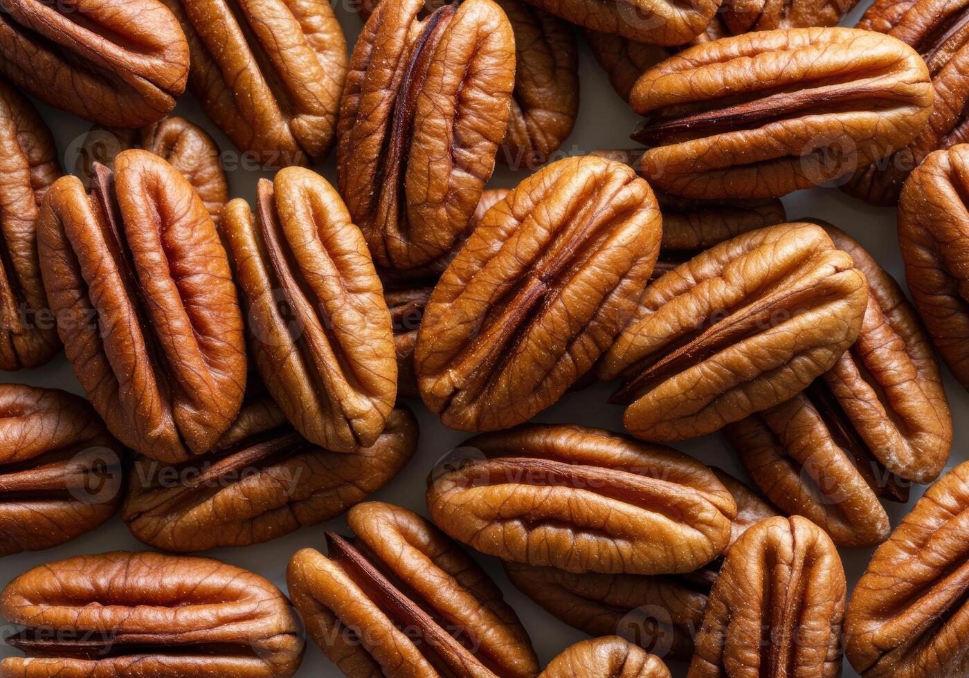 Close up of pecan nuts, a delicious and healthy snack. photo