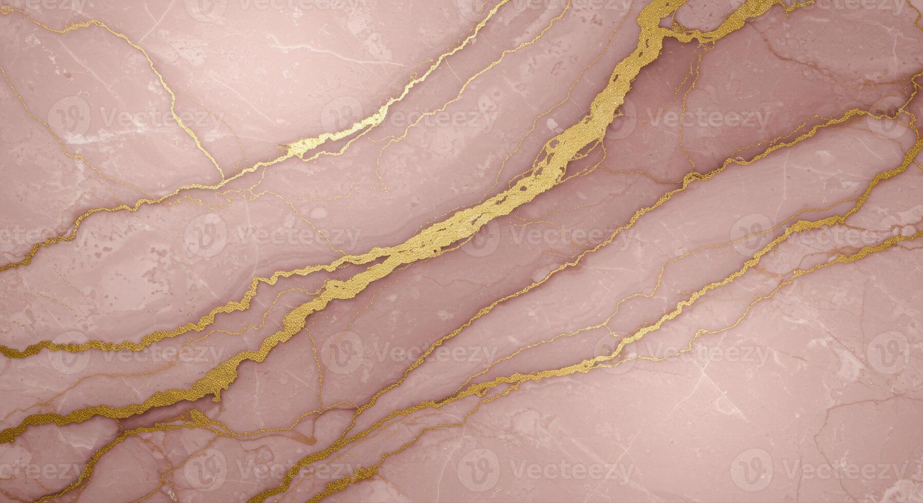 A stunning pink marble backdrop is accented with flowing veins of shimmering gold. photo