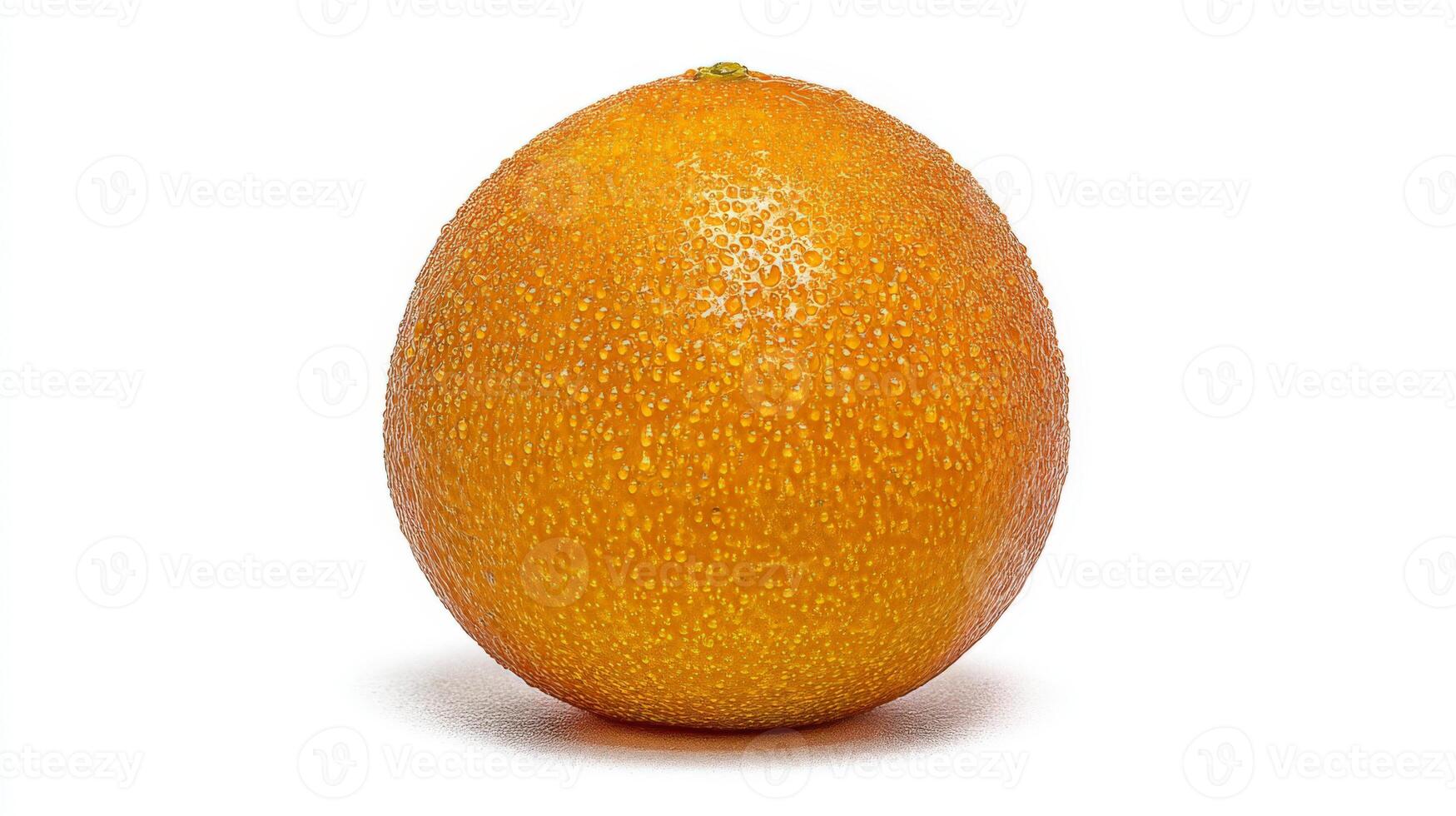 Close Up of a Ripe Tangerine on White Background photo