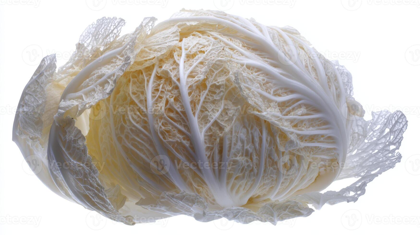 Single Fresh White Cabbage Isolated on White Background photo