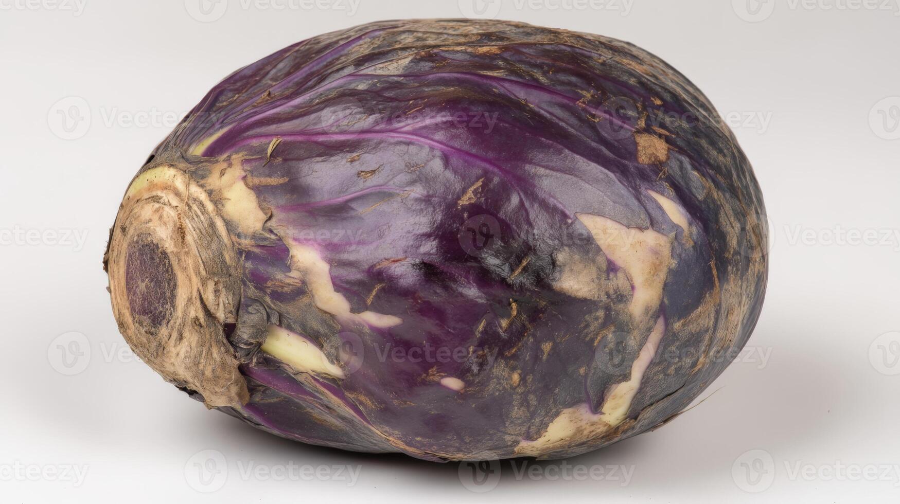 Close up of Purple Cabbage Isolated on White Background photo