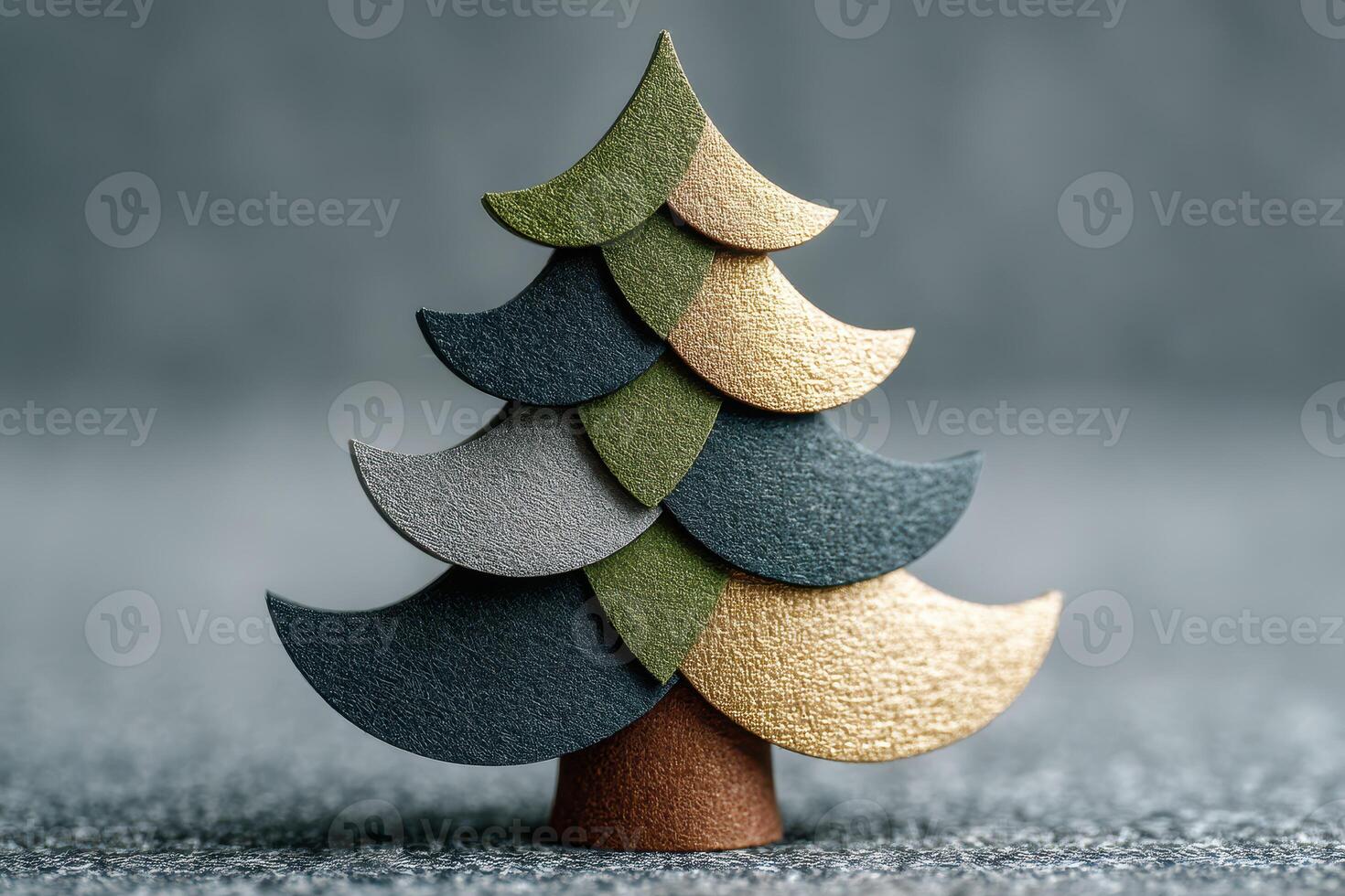 Decorative paper tree model made with layered colors showcases creativity in an indoor setting photo