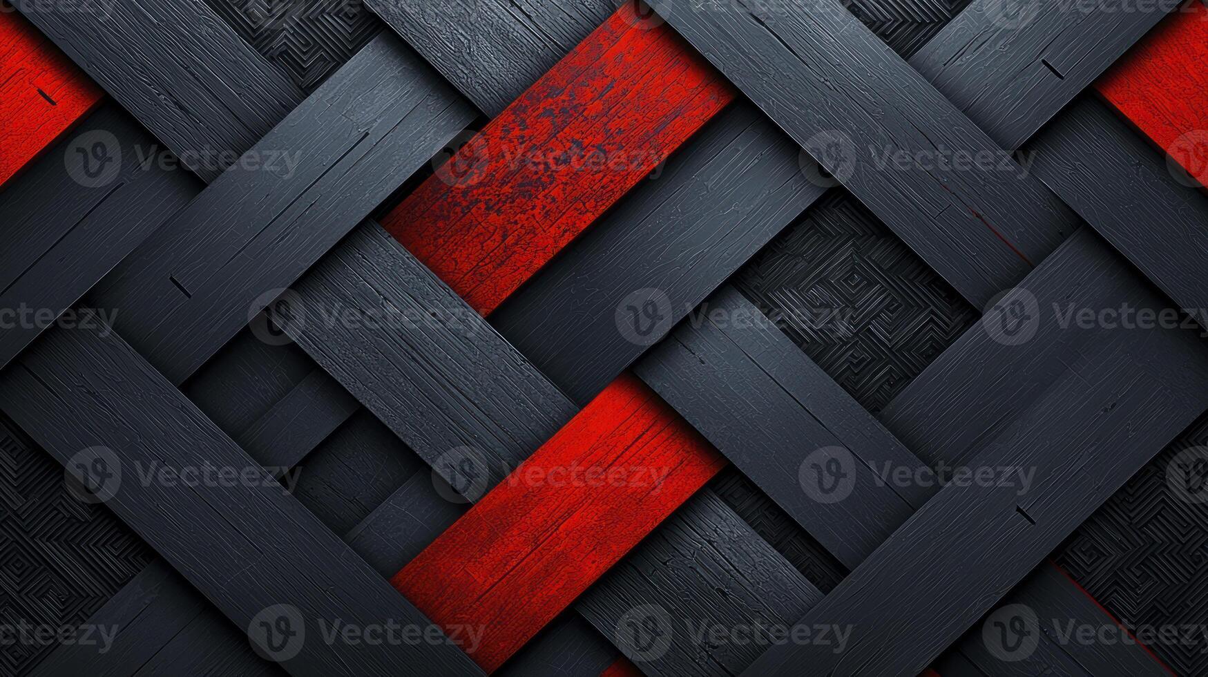 Black and red wood background with a red stripe photo