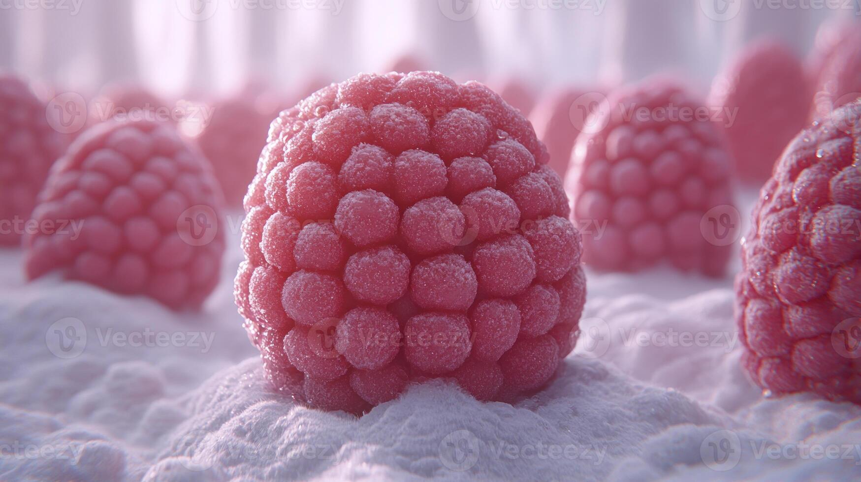 Raspberry, a 3d rendering of a raspberry photo