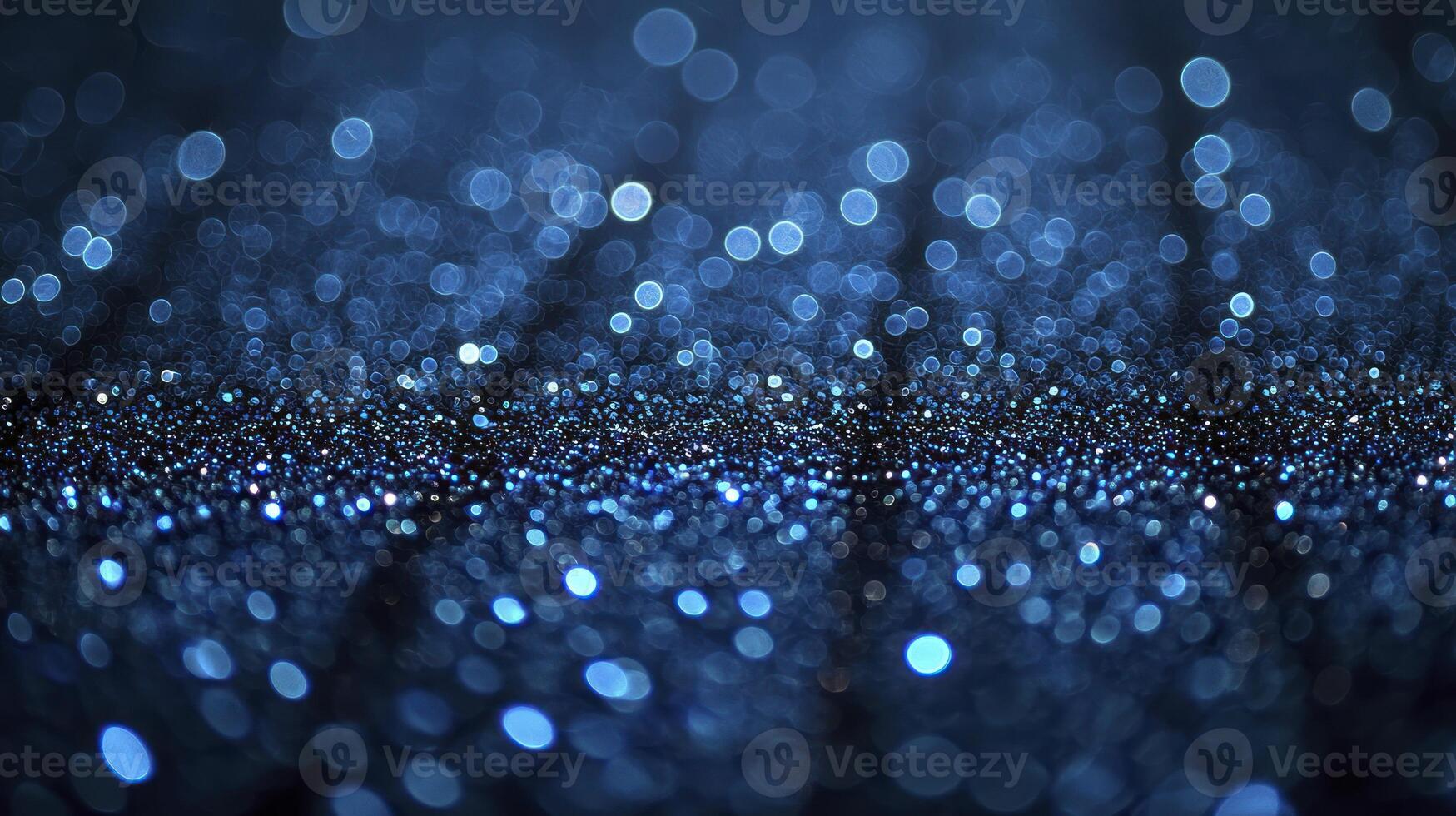 Blue glitter background with lights and bokeh photo