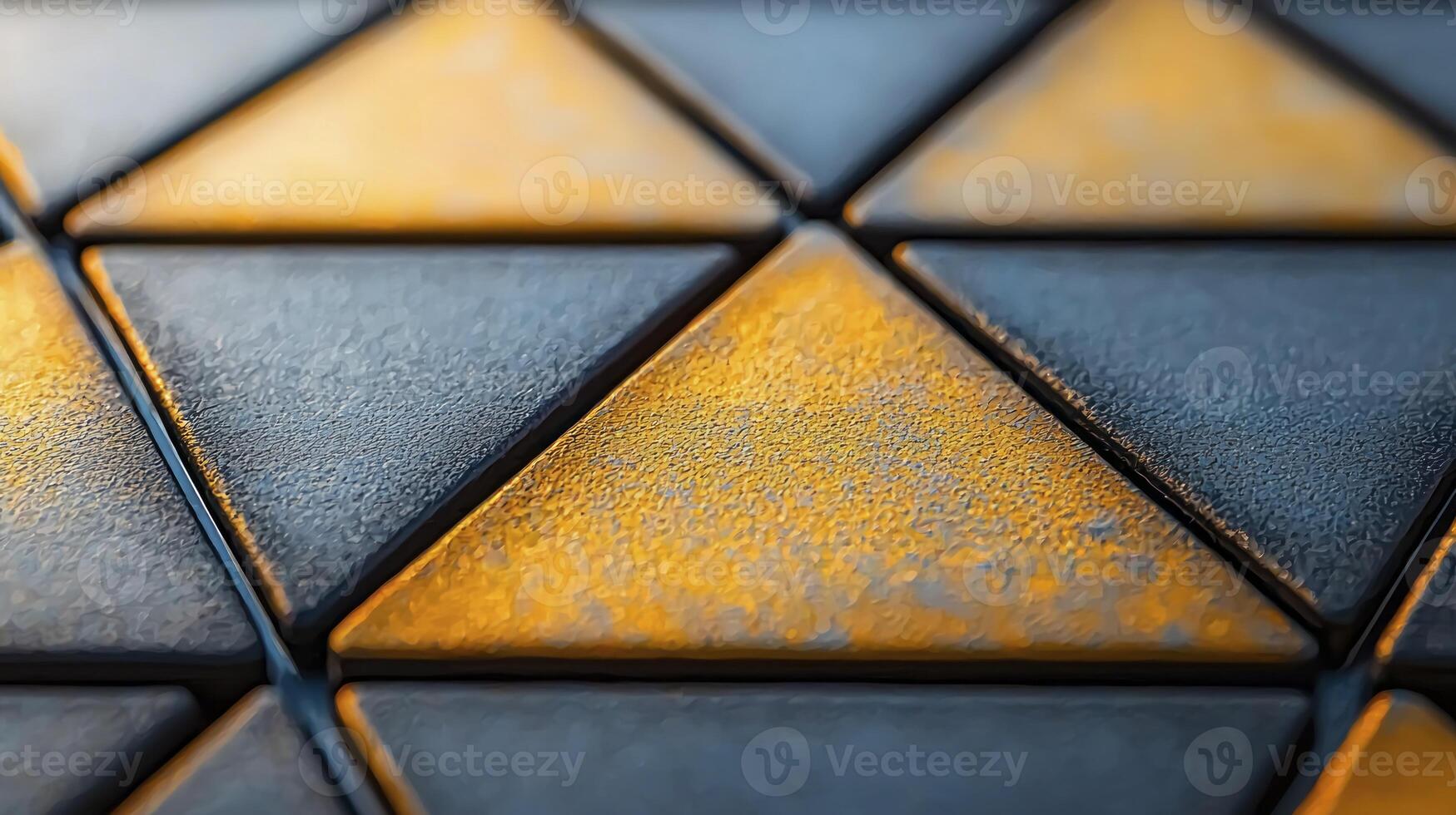 A close up of a metal triangle pattern photo