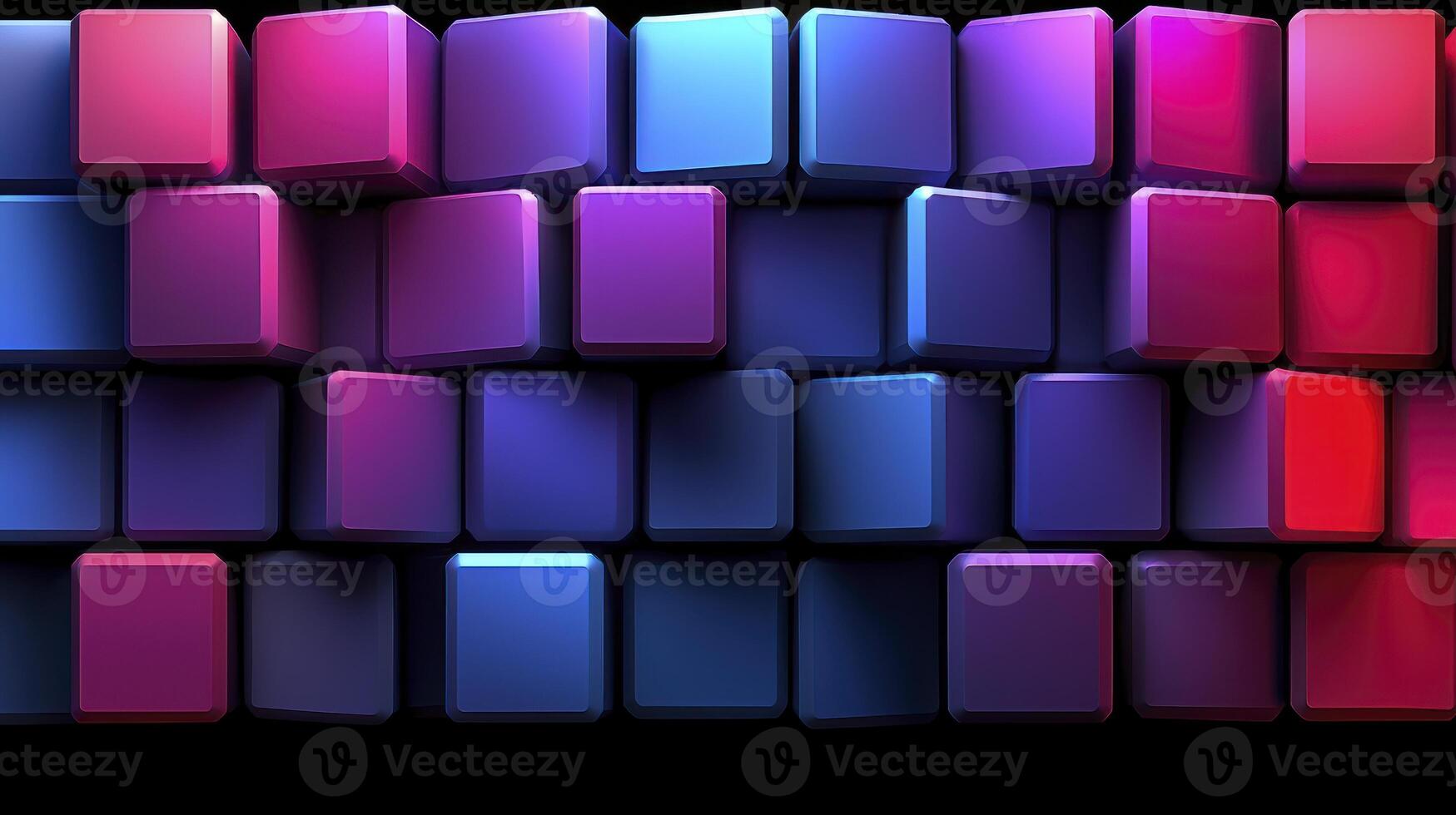 A colorful wall of cubes with different colors photo