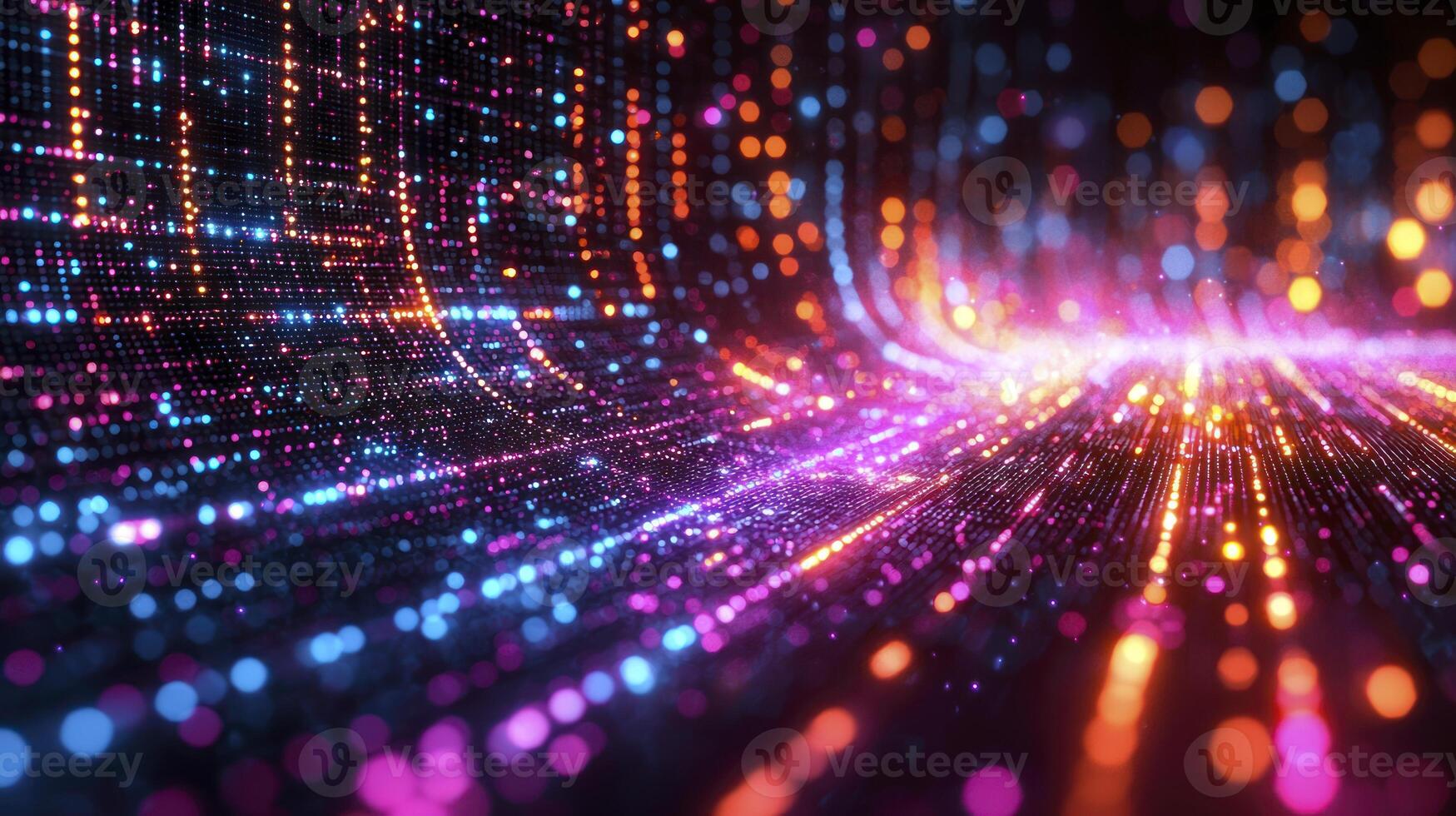 A colorful background with glowing lights photo