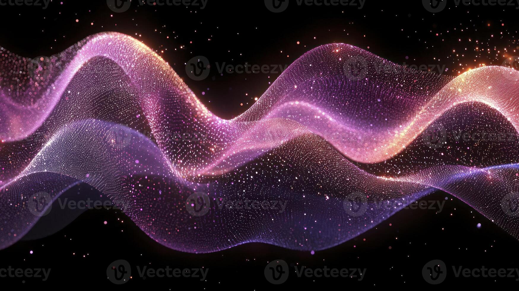 Abstract background with waves and stars photo