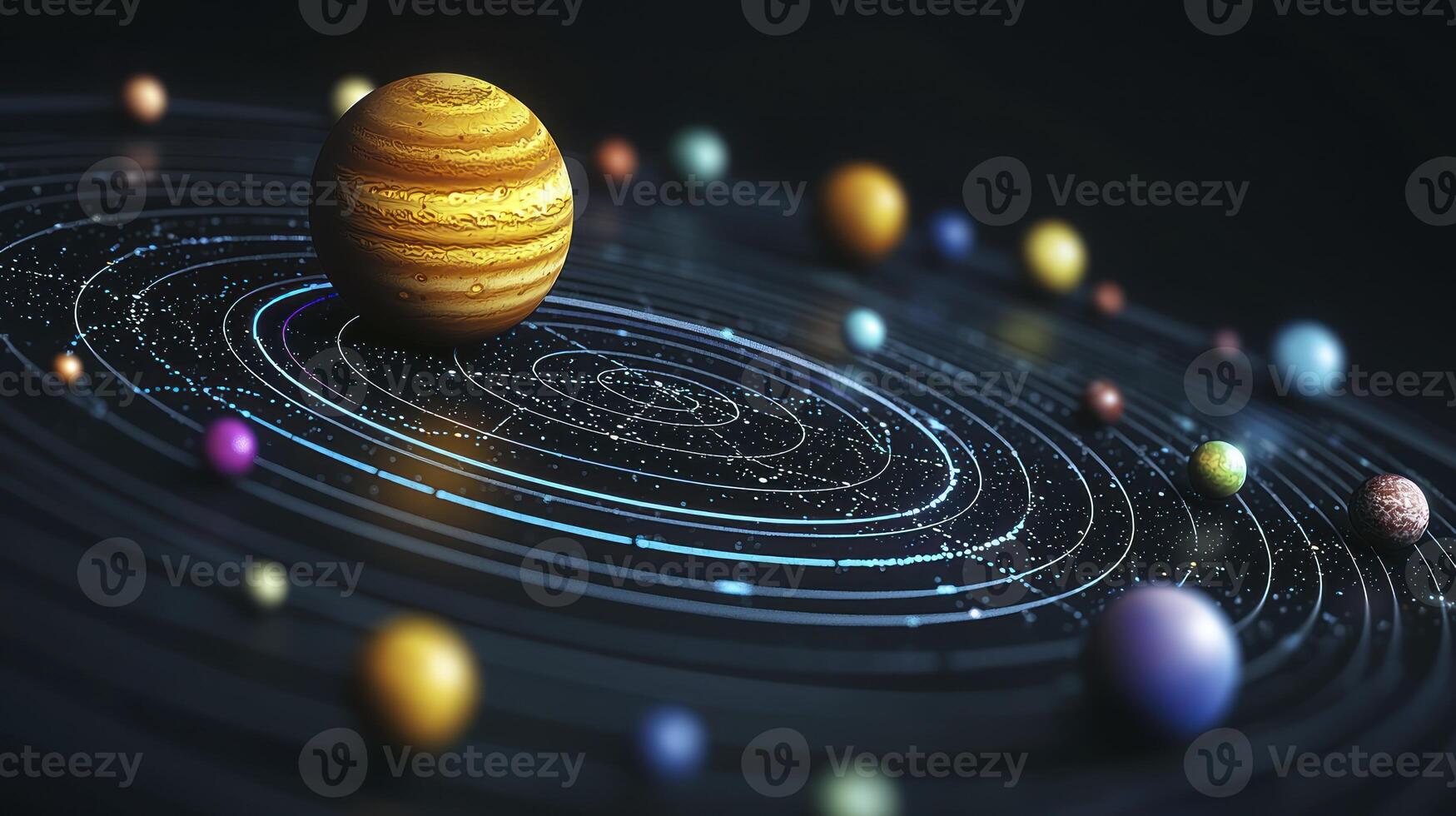 The planets are surrounded by a ring of planets photo