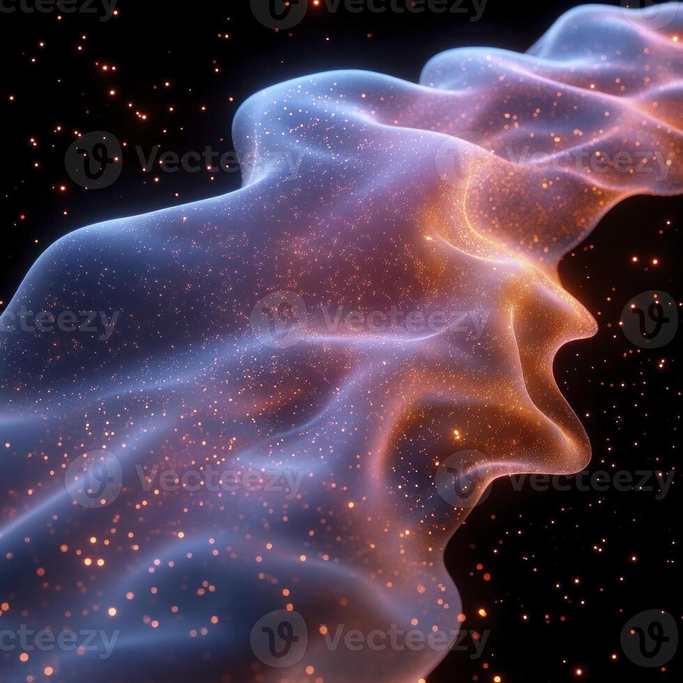 A wave of light is shown in the dark photo