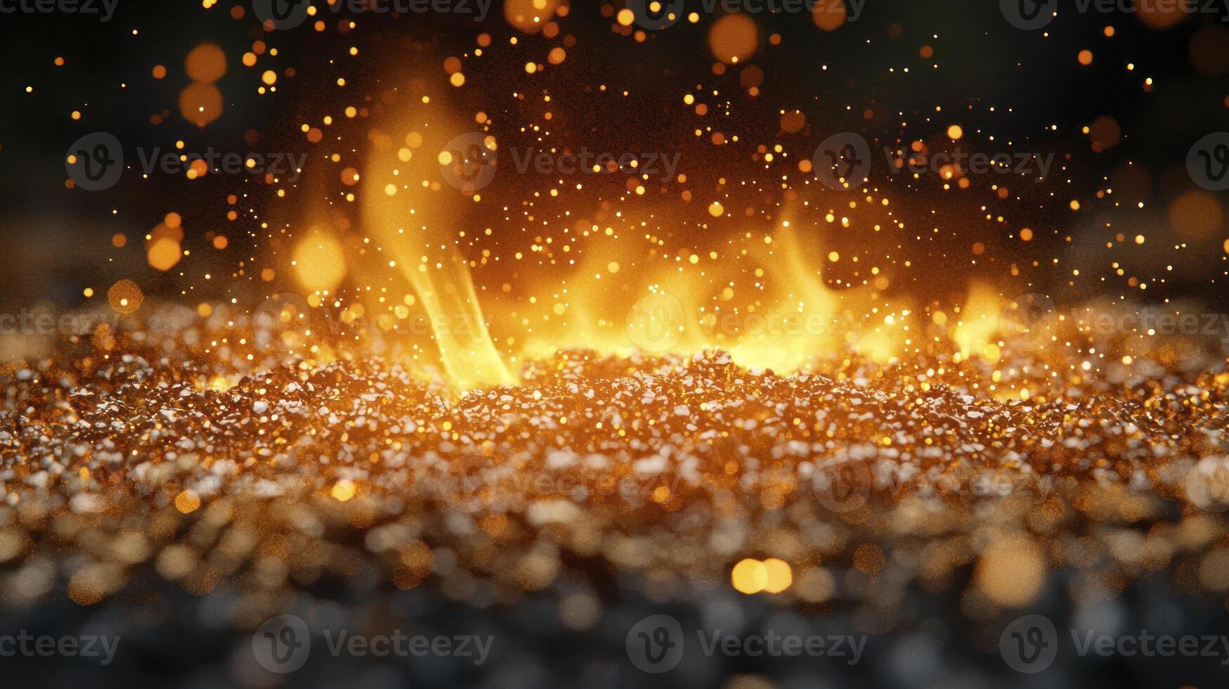 A close up of a fire and sparks photo