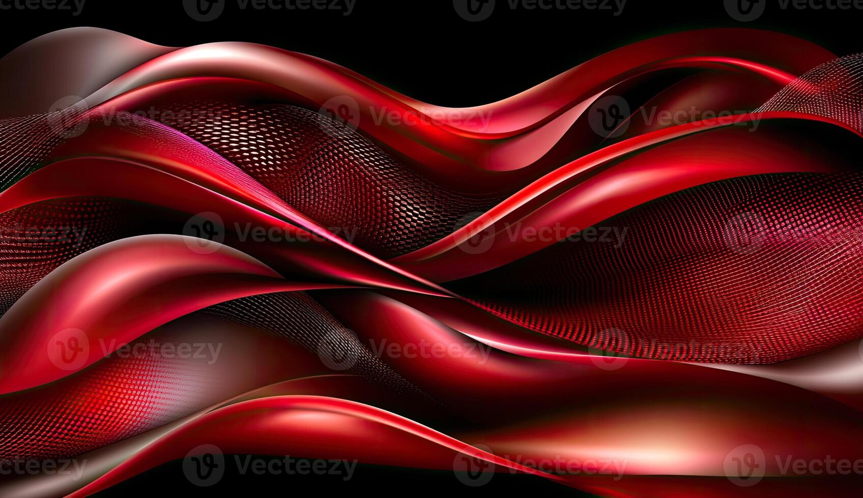 Red flowing abstract shapes photo