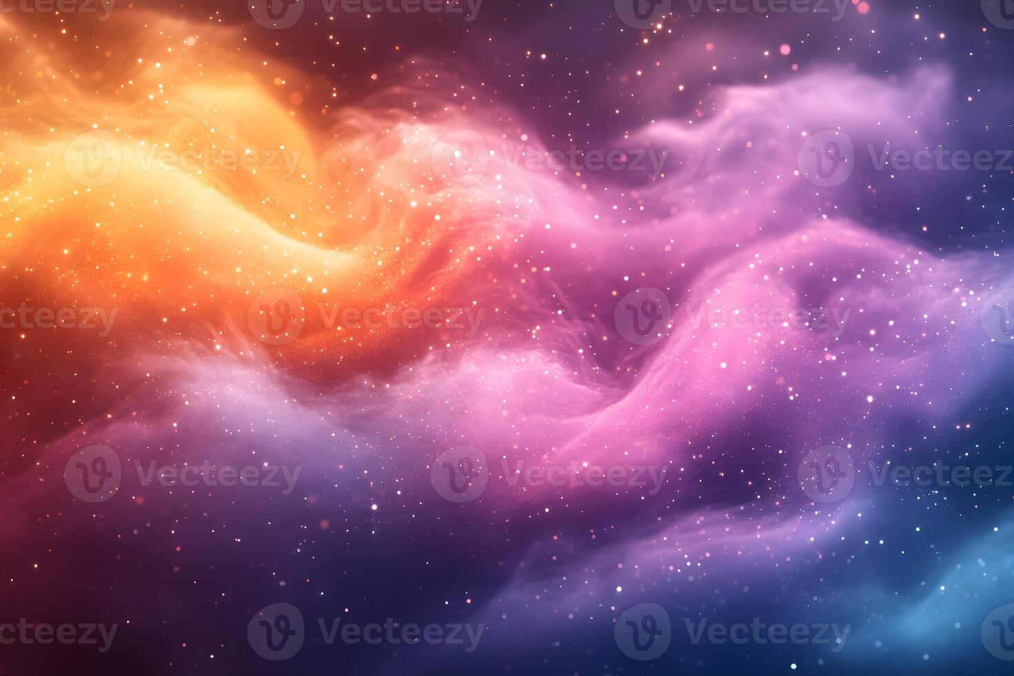Ethereal Cosmic Cloudscape with Vibrant Multicolored Nebula for Abstract Background Design photo