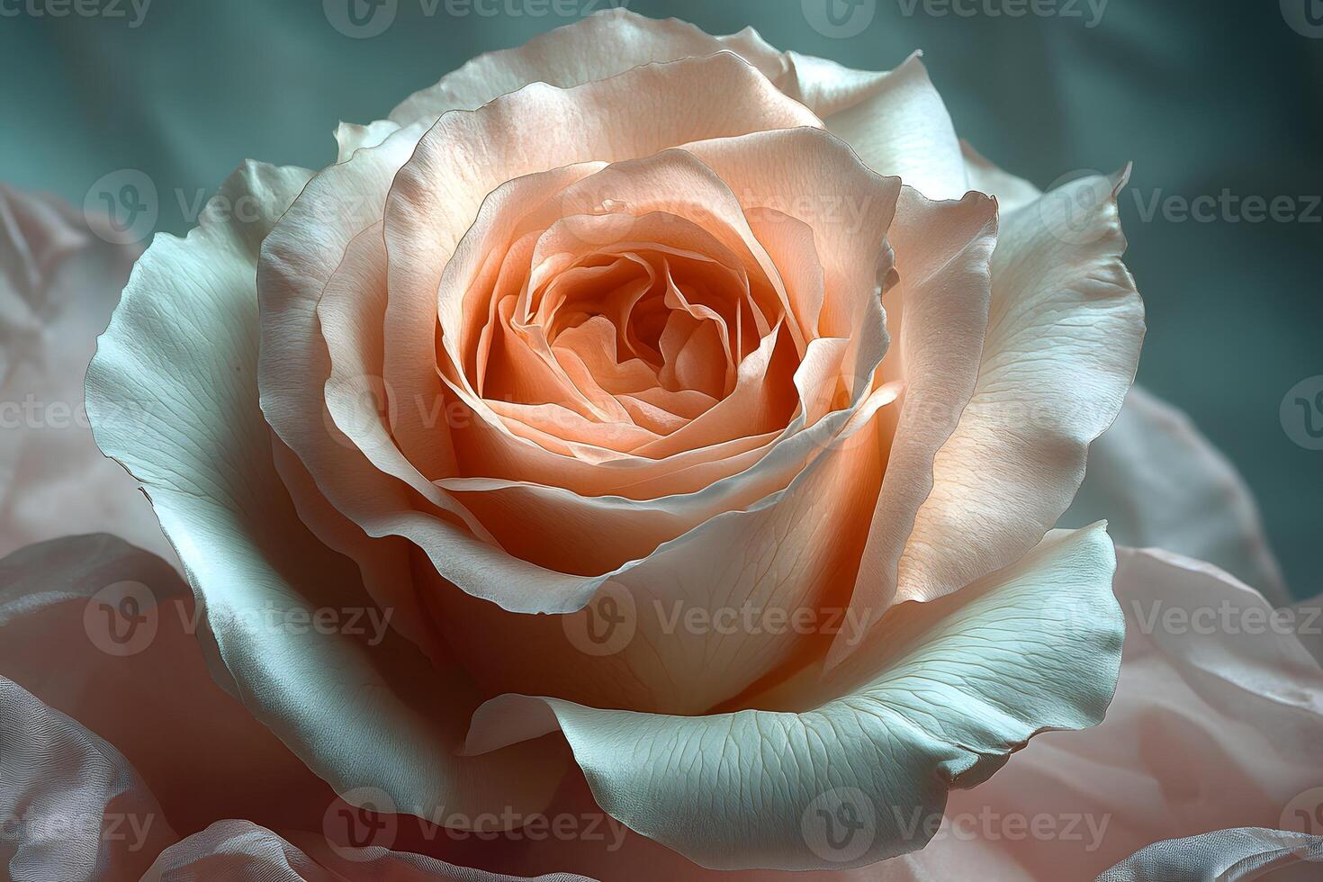 Exquisite Peach Rose Close-Up Nature's Elegance for Floral Design and Decor photo