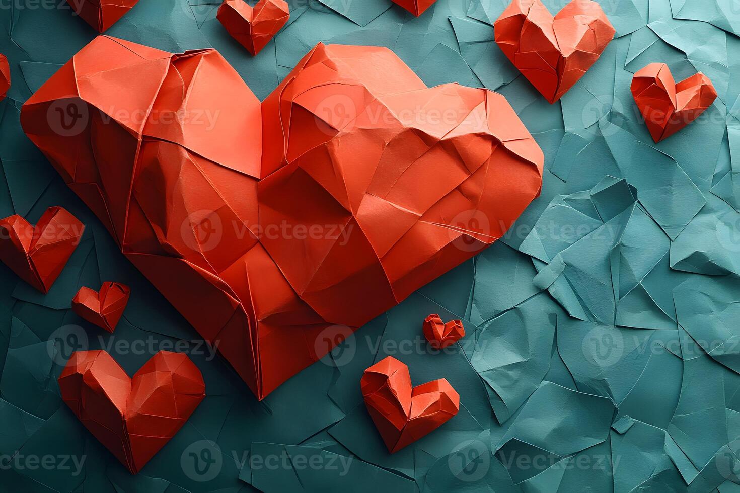 Heartfelt Origami Design for Valentine's Day Cards and Decorations photo