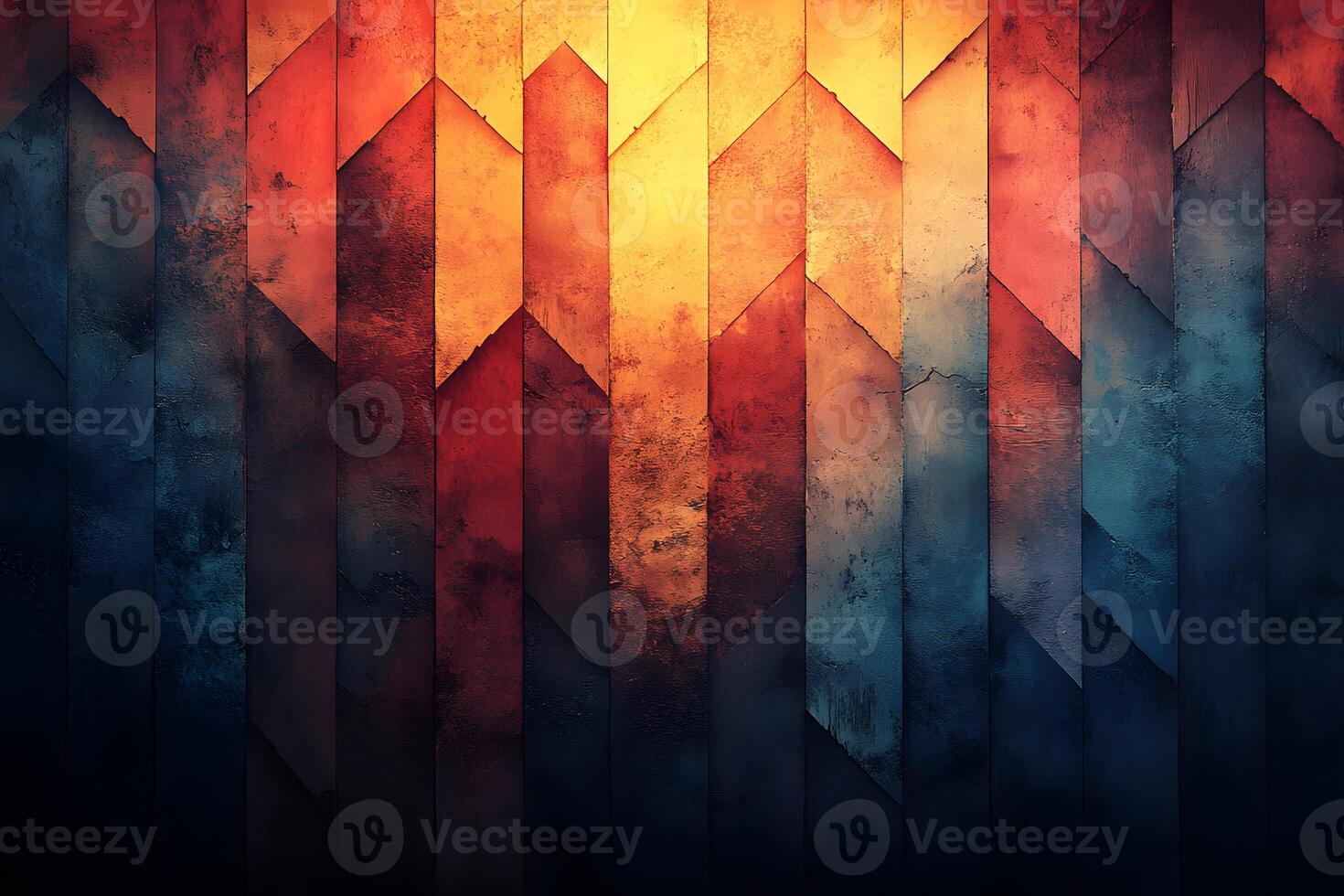 Vivid Geometric Abstract Art with Gradient Lighting for Creative Design photo