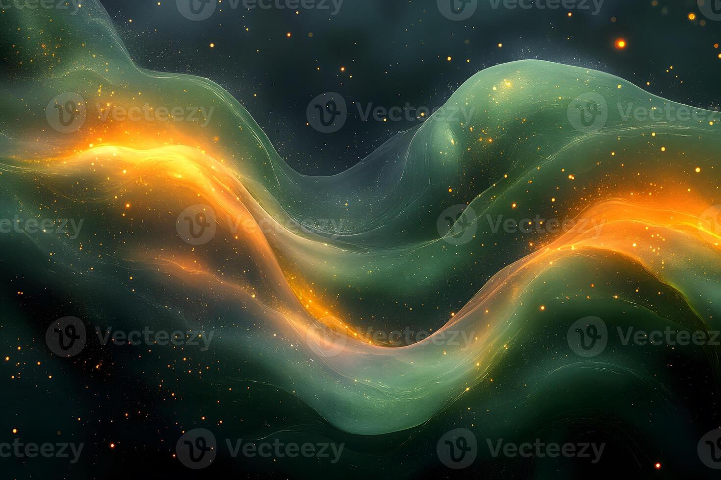Abstract Cosmic Waves with Luminous Highlights for Digital Artwork and Design photo