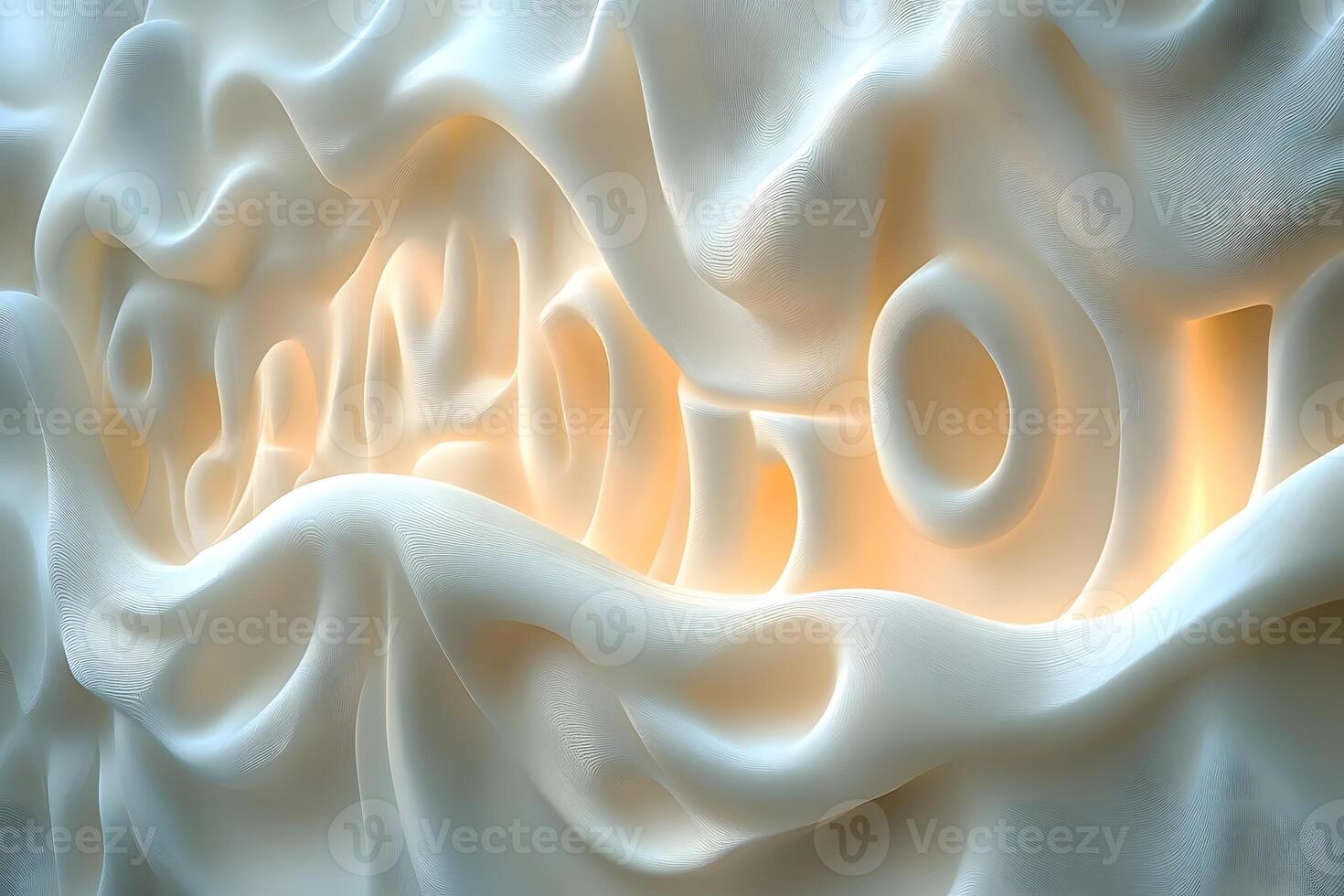 Abstract Fabric Waves with Soft Glow for Interior Design and Decor photo