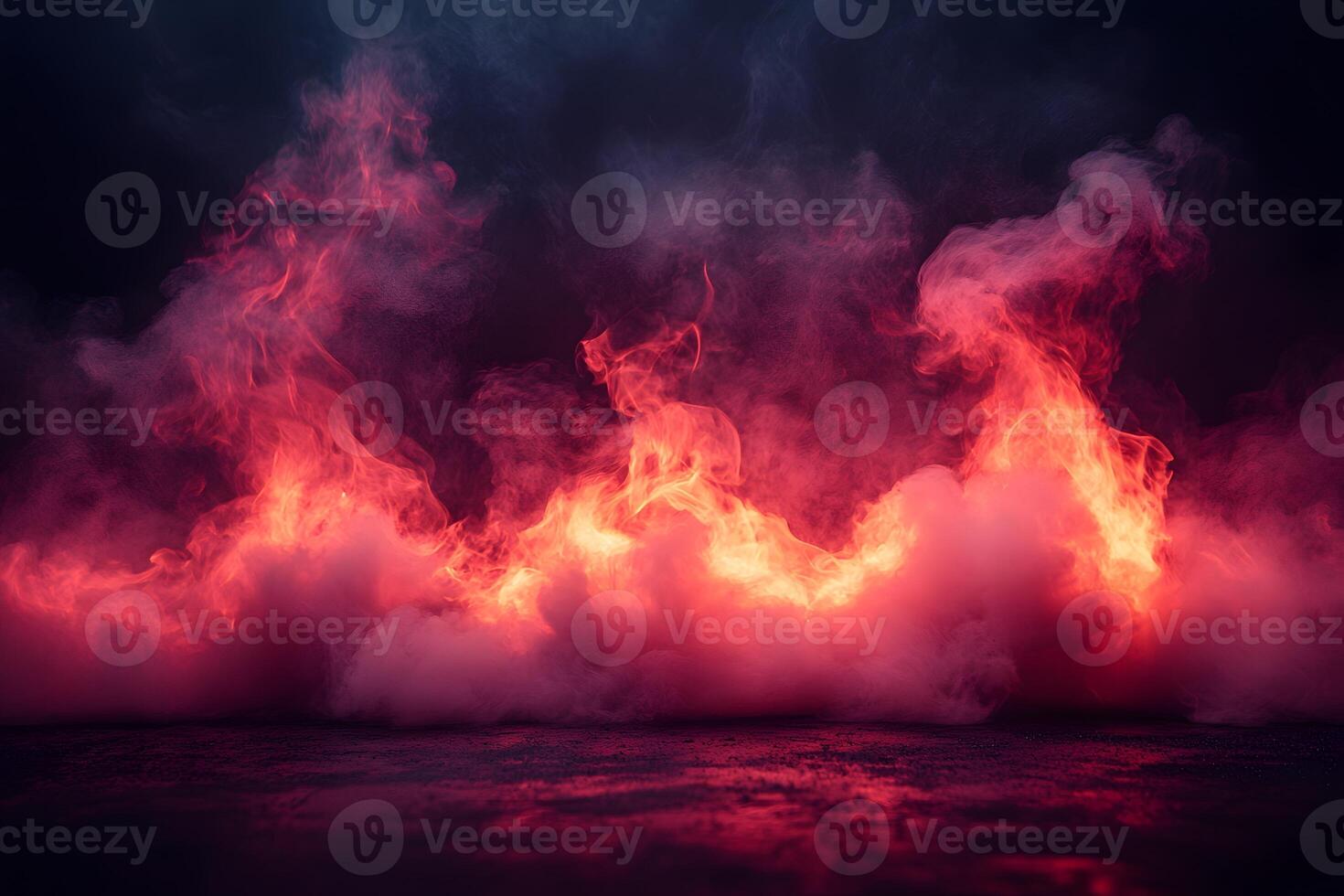 Fiery Red and Smoke Abstract Background for Energetic and Mysterious Design photo