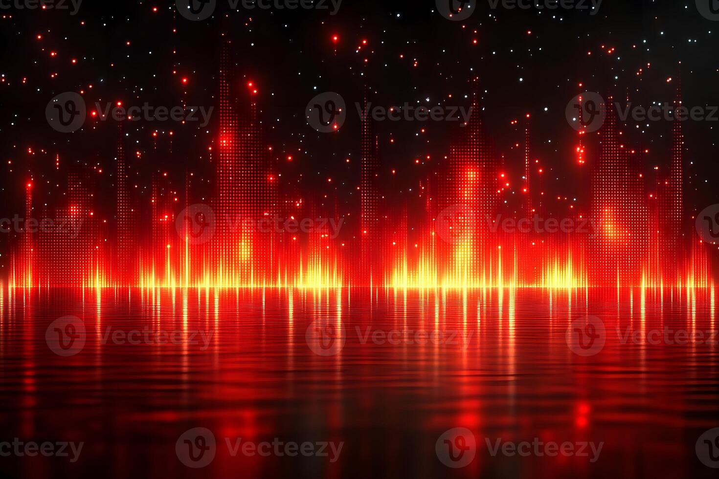 Abstract Red Light Spectrum Over Water for Futuristic Design and Backgrounds photo