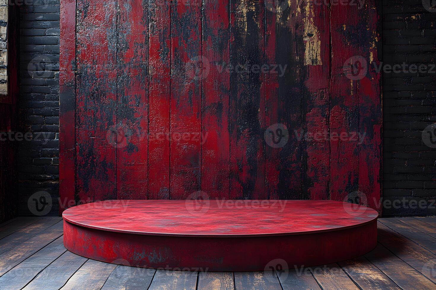 Rustic Red Wooden Photography Backdrop for Studio and Event Design photo