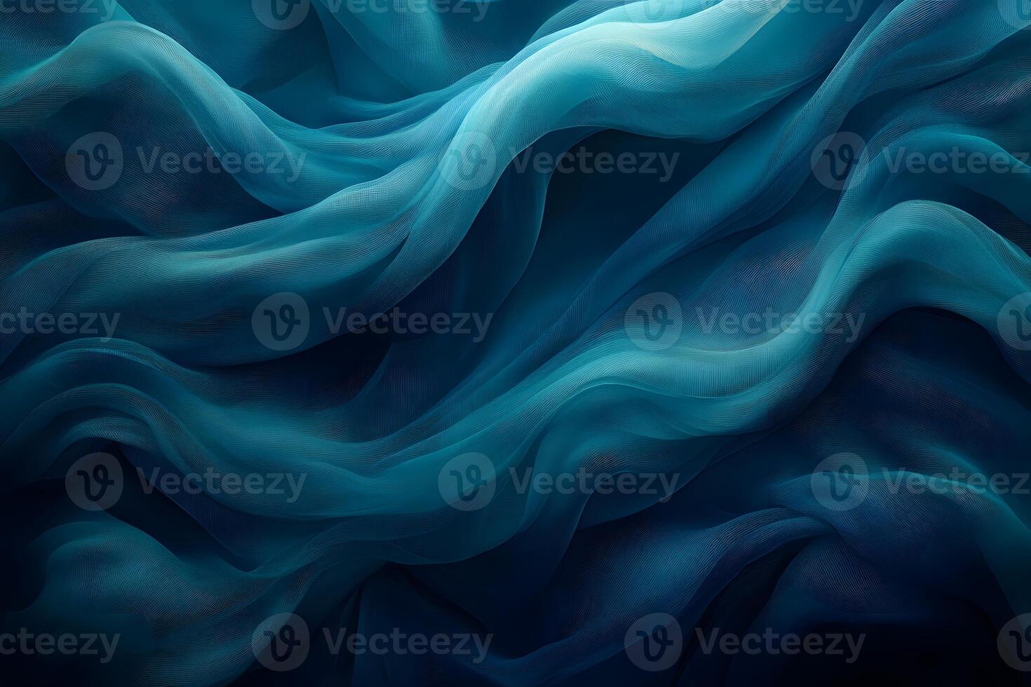 Abstract Flowing Blue Fabric Layers for Modern Artistic Design and Backgrounds photo