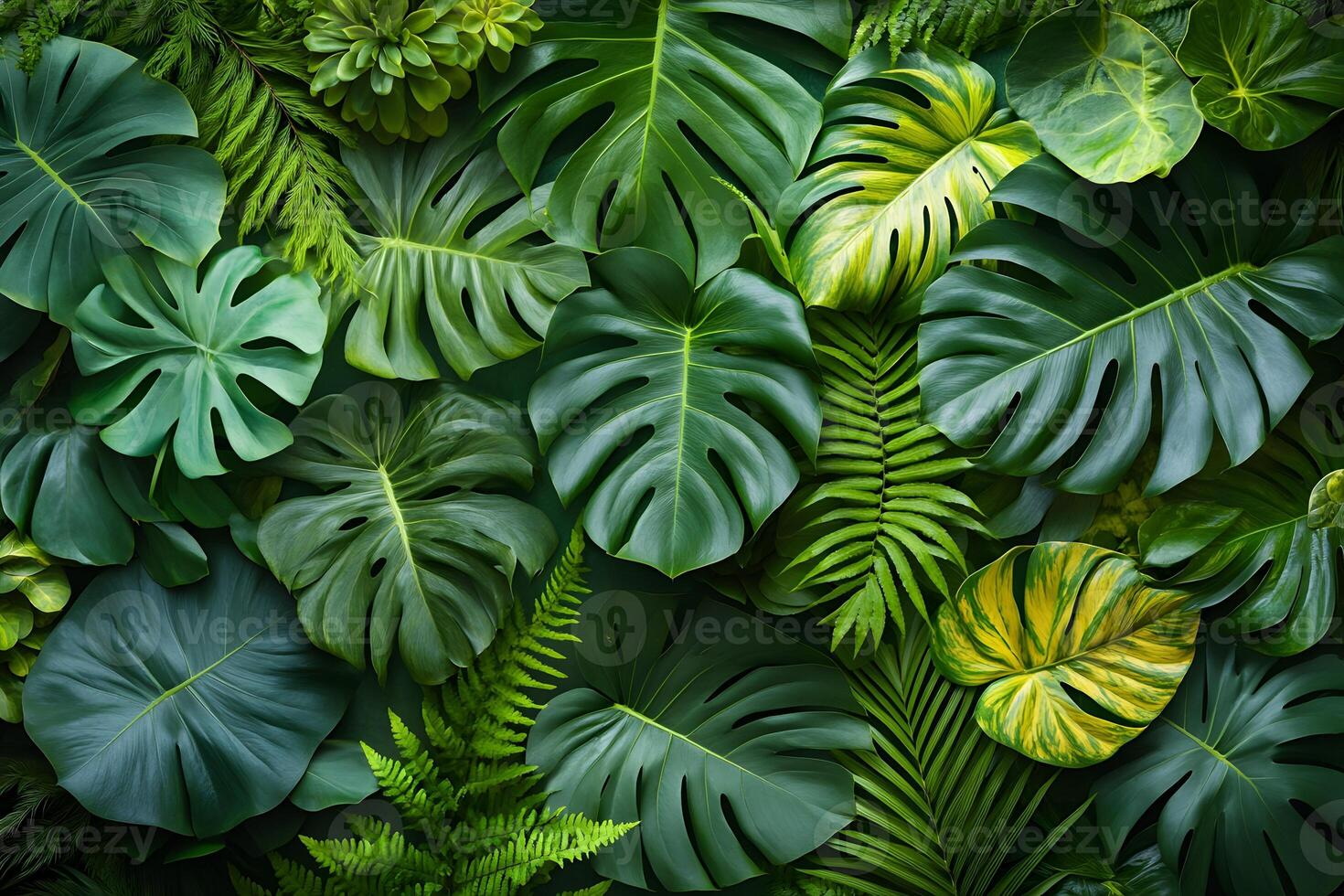 Lush Green Foliage Pattern for Nature-Themed Design Posters and Prints photo