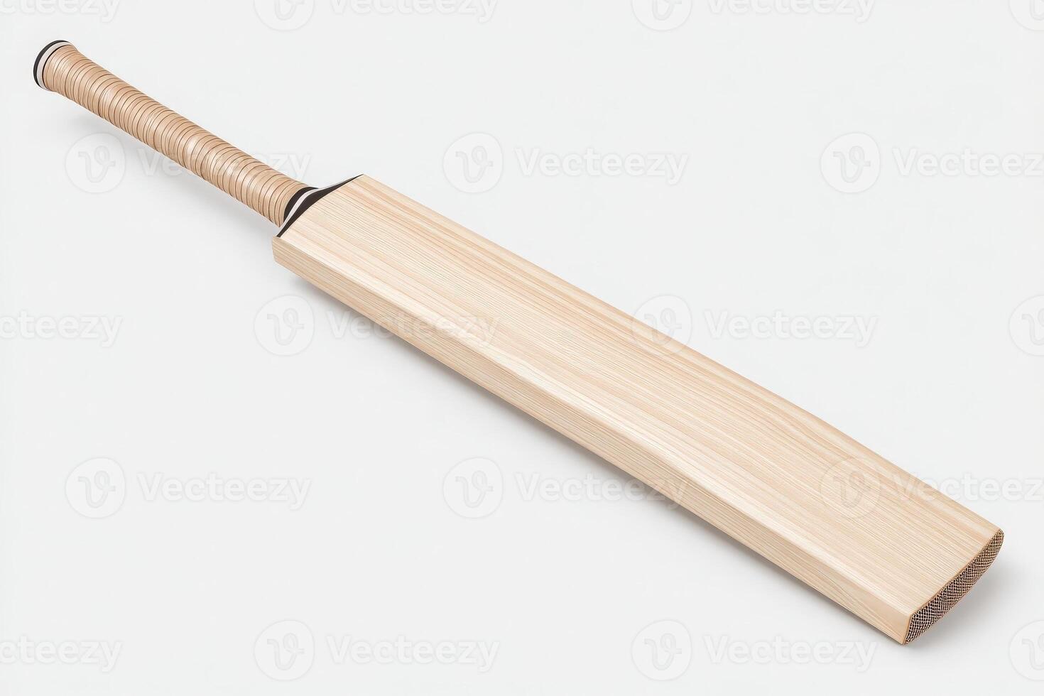 This cricket bat showcases a smooth, unfinished surface with a sturdy handle, ideal for players seeking quality gear. Its simple design is perfect for practice or competitive play. photo
