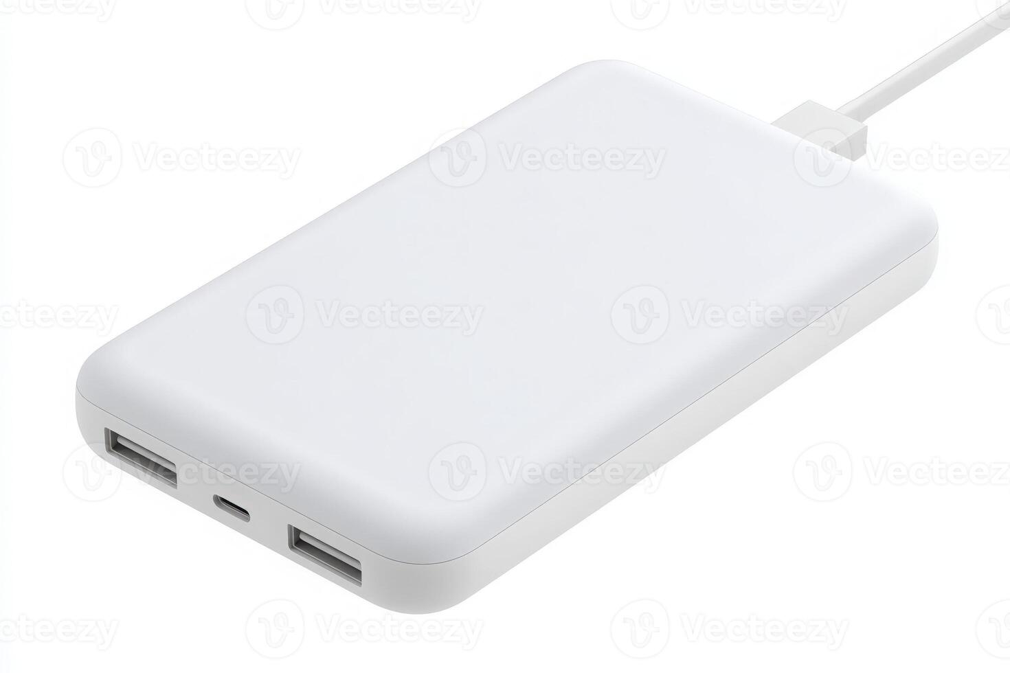 This power bank sits on a flat surface, featuring multiple charging ports. Ideal for travel, it ensures that devices remain powered during adventures or daily routines. photo