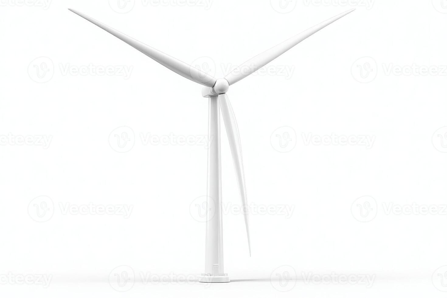 A tall wind turbine stands prominently against a bright sky. Its blades rotate gently, harnessing wind power to produce clean energy, symbolizing sustainable technology and environmental awareness. photo