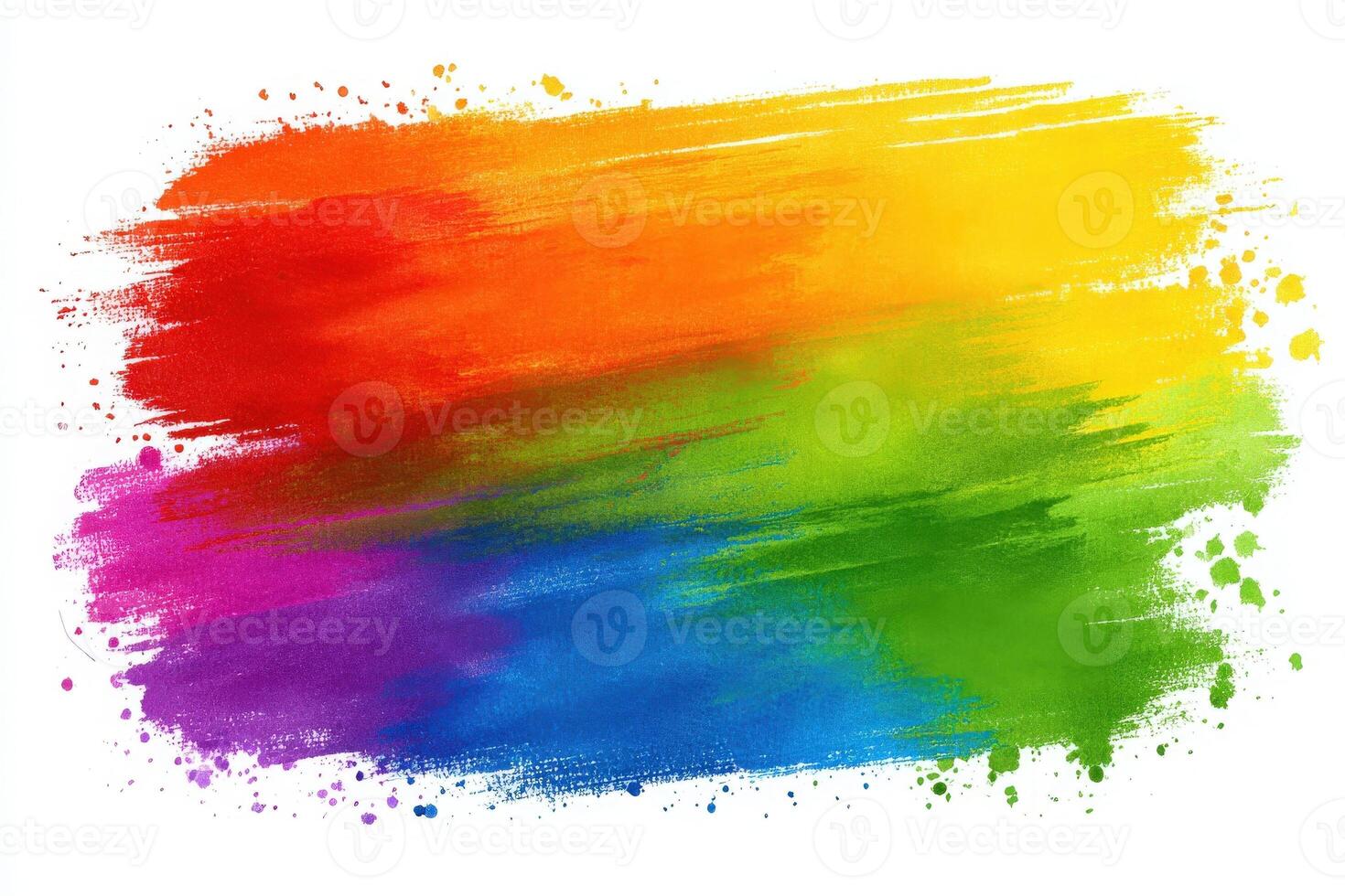 Bold and lively paint strokes in a gradient of colors form an eye-catching abstract design. The mix of red, orange, yellow, green, blue, and purple evokes a sense of joy and creativity. photo