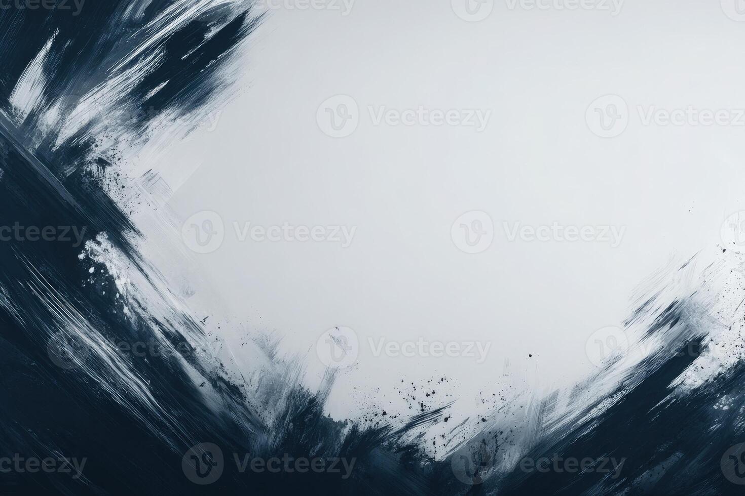 Swirling blue and white colors create an energetic and dynamic abstract artwork. The brush strokes convey movement, inviting viewers to explore the interplay between the hues and textures. photo